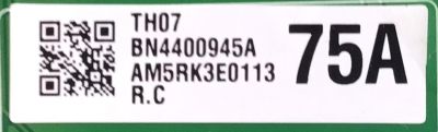 LED DRIVER PARA  TV SAMSUNG / NUMERO DE PARTE BN44-00945A / L75S9NAQ_NHS / BN4400945A / AM5RK3E0113 / PANEL CY-TN075FLAV4H / MODELO QN75Q9FNAFXZA - Imagen 3